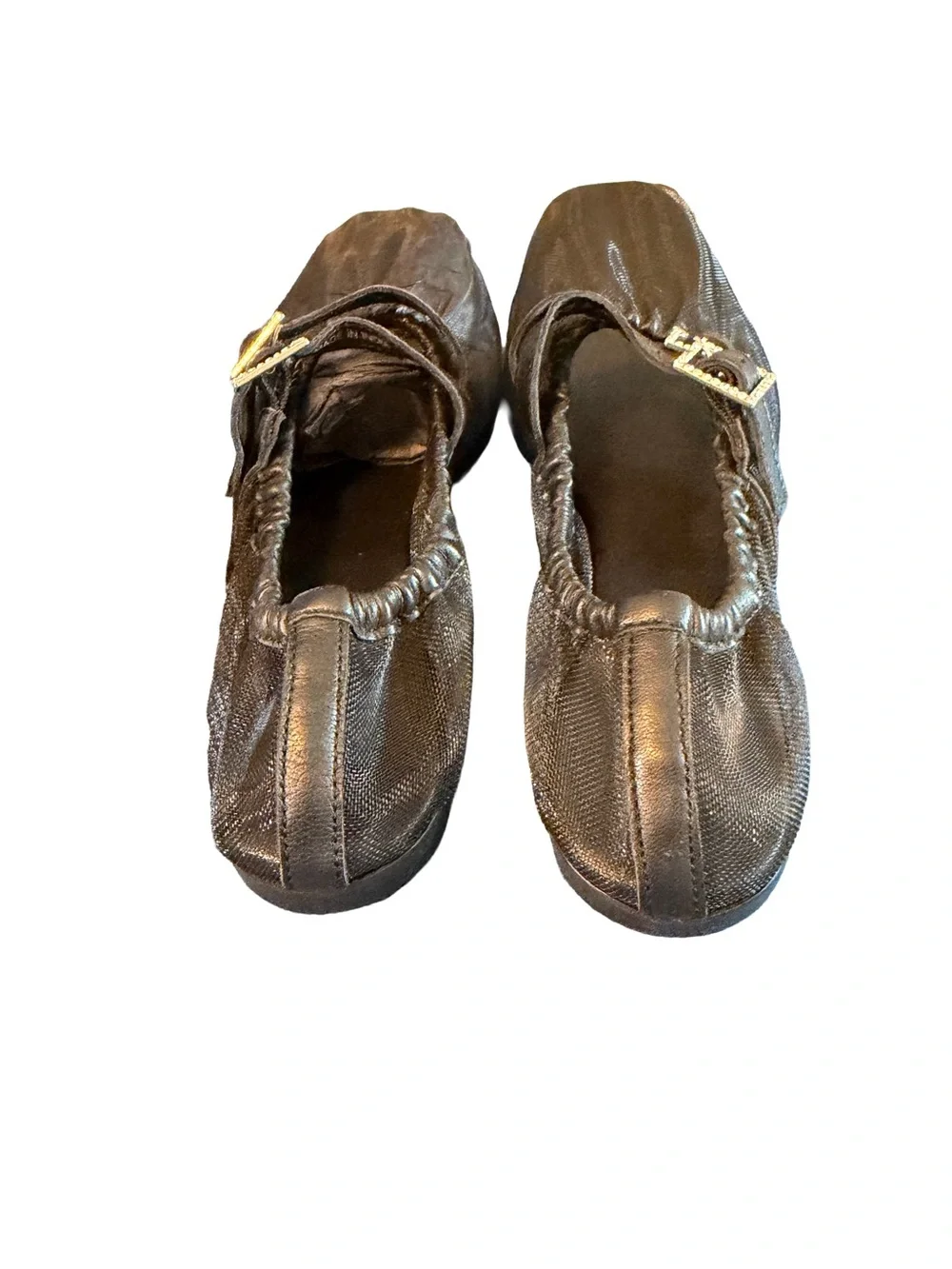 Free People Women’s Sheer Crystal Gemini Ballet Flat, Black Mesh Size 7 NWT